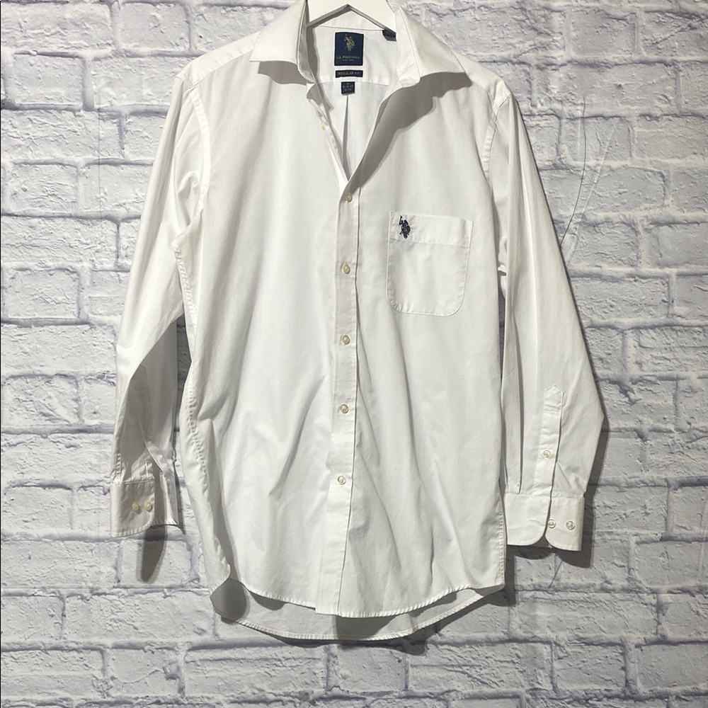 U.S. Polo Assn. White Casual Button Down Shirt